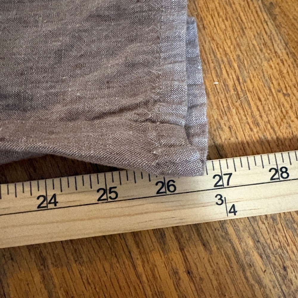 J Jill Womens Small Love Linen Straight Ankle Pants Brown Neutral Lagenlook - Picture 6 of 6